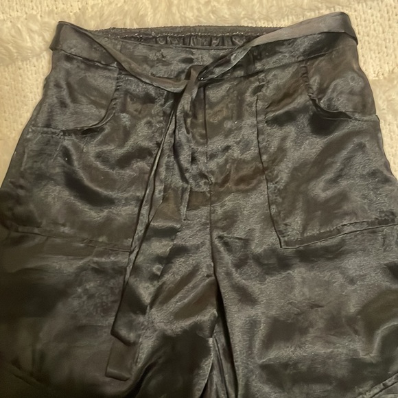 Y2K Amy Byer dress pants black belted girls size 8 10 Medium - Picture 2 of 9